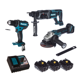 Gereedschap Set 18V Makita LXT DLX3078TX1 3x5.0Ah