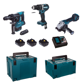 Gereedschap Set 18V Makita LXT DLX3119TJ 3x5.0Ah