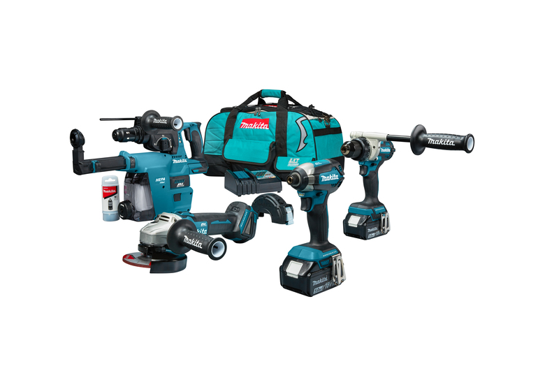 Gereedschap Set 18V Makita LXT DLX4155TX1 2x5.0Ah