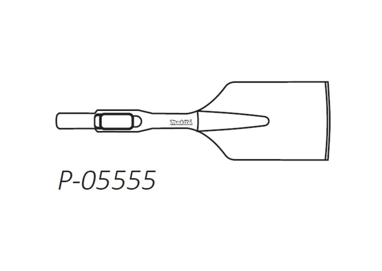 Spadebeitel 125 x 400 mm voor modellen uit de HM-serie Makita p-05555