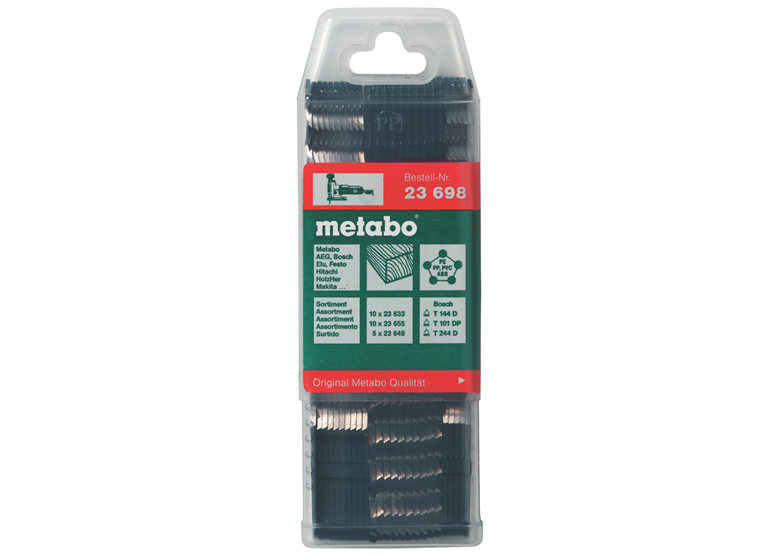 Assortiment decoupeerzaagbladen 4, hout, 25-delig Metabo 623698000