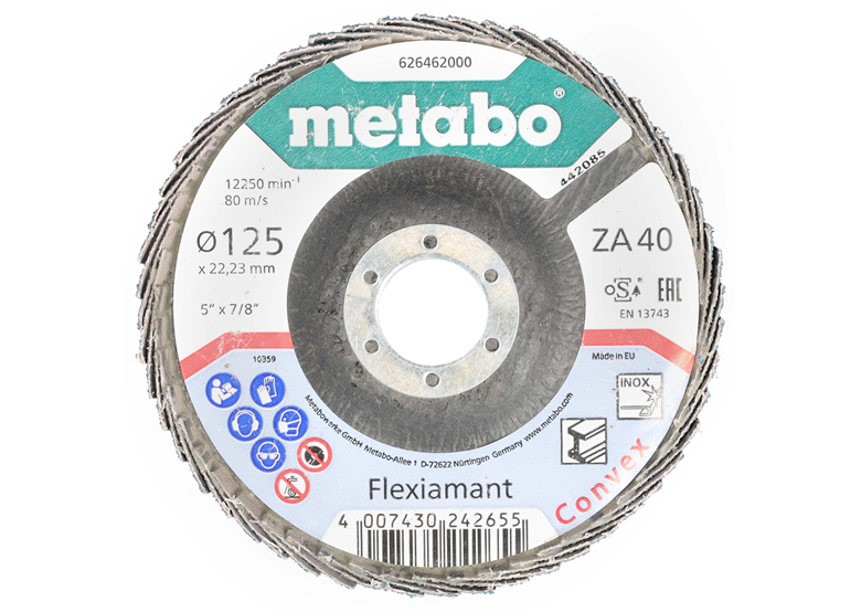 Lamellenschuurschijf 125 mm P 40 F-ZK, Con Metabo 626462000
