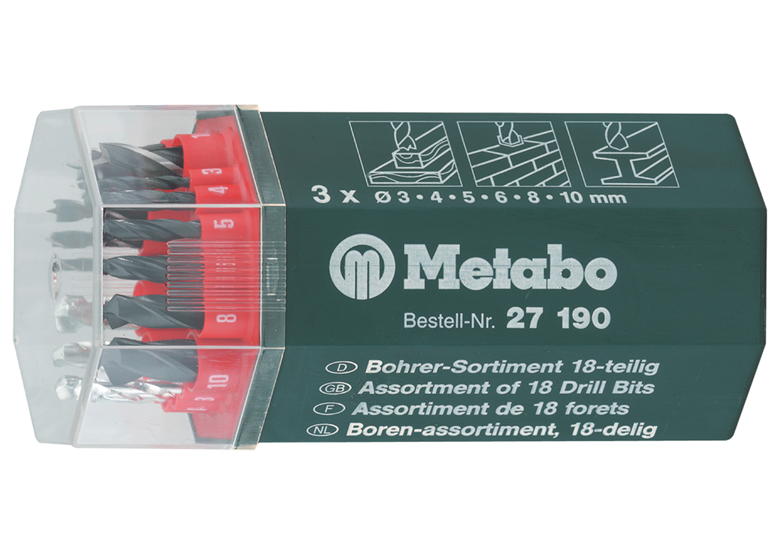 Boorassortiment, 18-delig Metabo 627190000