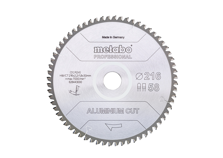 Zaagblad "aluminium cut - professional", 305x30 Z84 FZ/TZ 5°neg Metabo 628448000