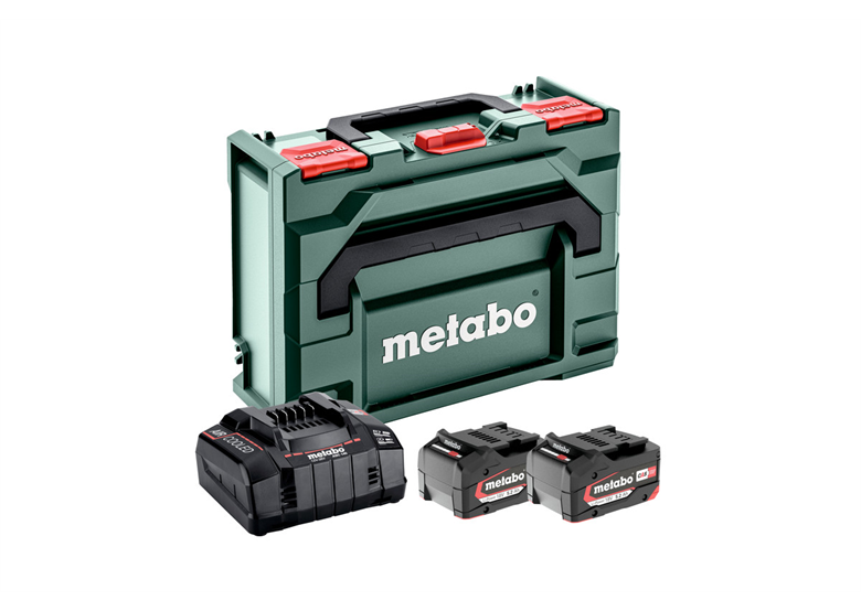 Basisset 2x accu 18VLi-Power 5.2Ah met oplader ASC 30-36V in MetaLoc Metabo 685065000