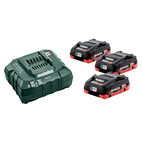 Set 3 accu's 18V LiHD 4.0Ah met ASC 30-36V-oplader Metabo 685132000