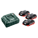 Set 3 accu's 18V LiHD 4.0Ah met ASC 30-36V-oplader Metabo 685132000