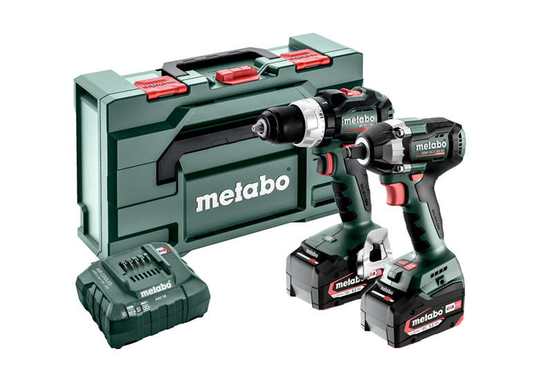 Gereedschap Set 18V Metabo CAS BS 18 LT BL/SSW 18 LT 300 BL 2x5.2Ah