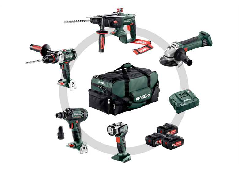 Gereedschap Set 18V Metabo CAS Combo Set Construction 5.1 3x4.0Ah