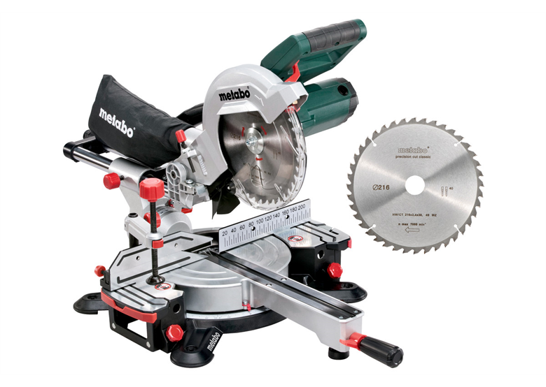 Afkort/verstekzaag Metabo KGS 216 M Set