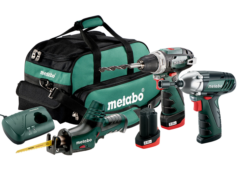 10.8V elektrisch gereedschapset Metabo PowerMaxx Combo Set 3.2 2x2.0Ah