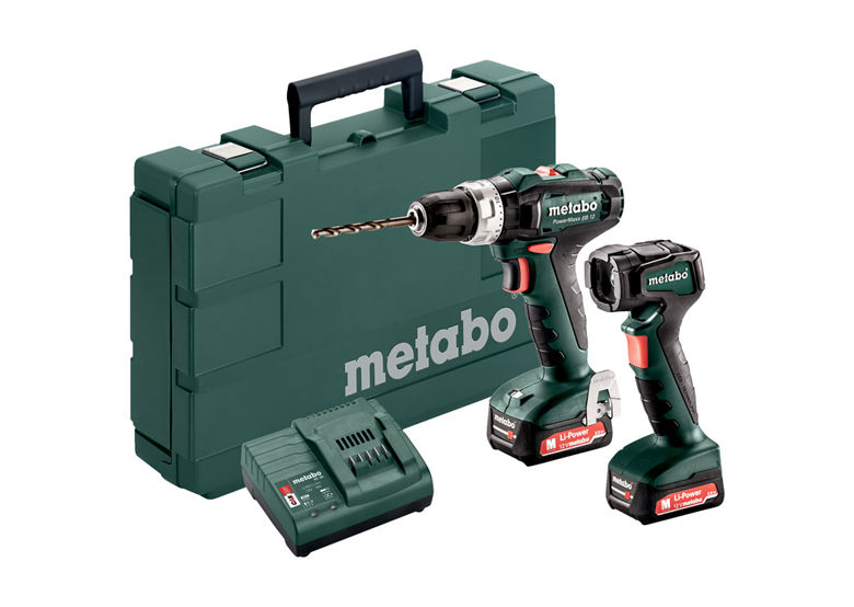 Accu-klopboormachine met LED-lamp Metabo PowerMaxx SB 12 + ULA 12 LED