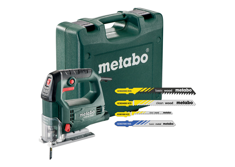 Decoupeerzaag met 20 zaagbladen Metabo STEB 65 Quick Set