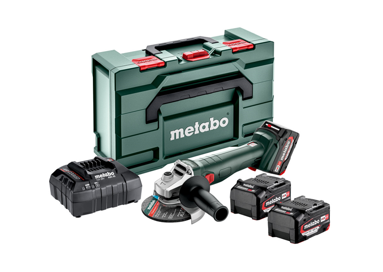 Haakse slijper Metabo W 18 L 9-125 Quick 3x4.0Ah