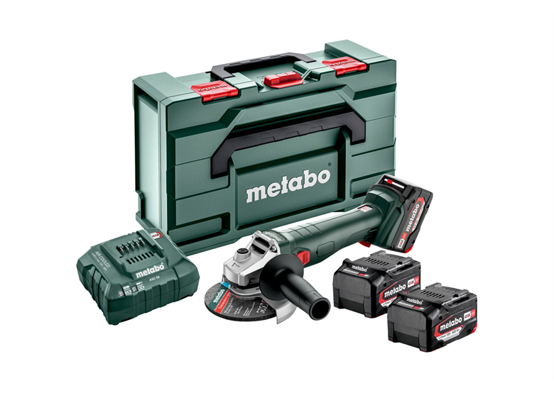 Haakse slijper Metabo W 18 L 9-125 Quick 3x4.0Ah