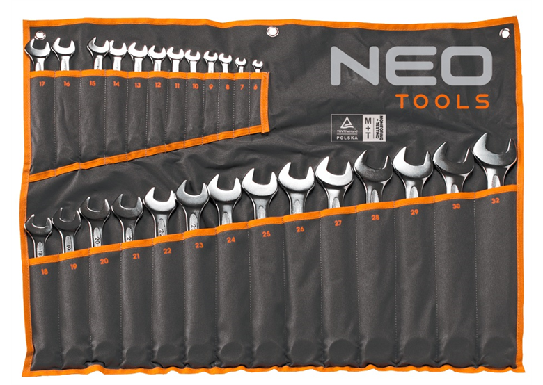 Steek/ringsleutelset 6-24mm,19 dlg Neo 09-034