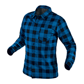 Flanellen overhemd, marineblauw, maat XXXL Neo 81-545-XXXL