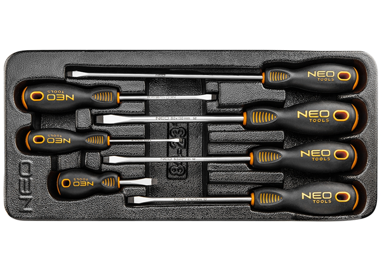 Inlay voor gereedschapkast met schroevendraaiers-platte Neo 84-231