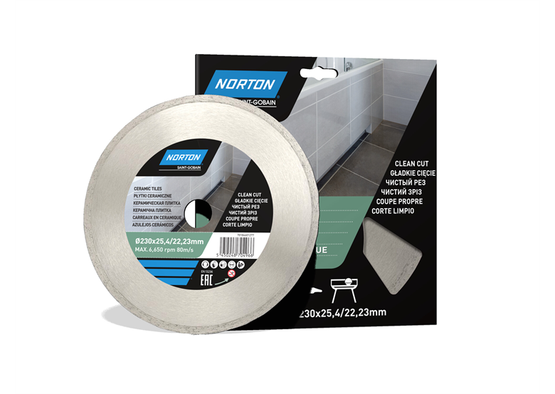 Diamantblad 230x25.4/22.23mm Norton CEE DIY Ceram Tiles