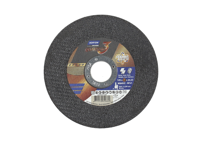 Ultradun snijschijf Norton NQ60ZZ-125x1.0x22.23-T41 NOR-Quantum 3