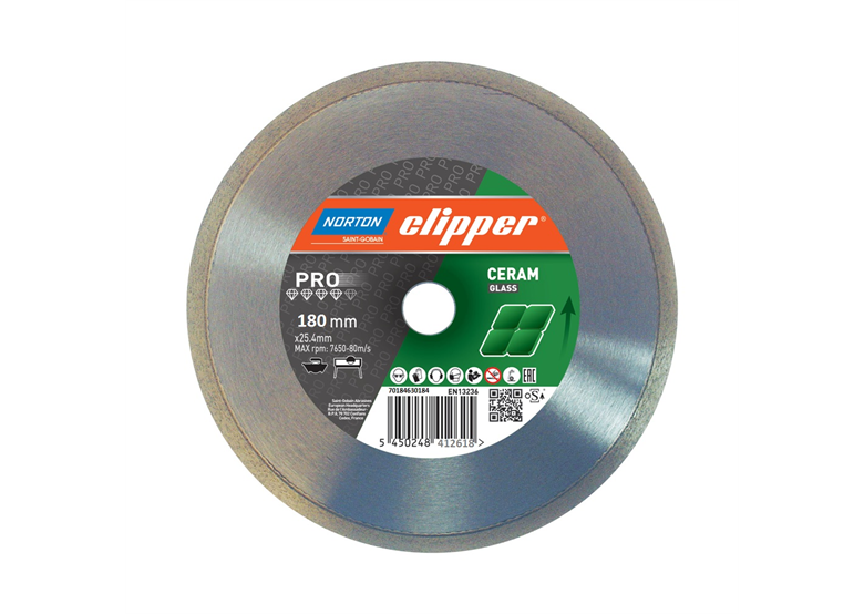 Diamantschijf 180x25,4mm Norton PRO Ceramic Glass