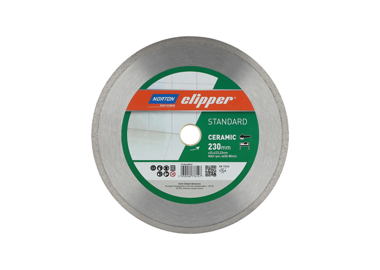 Diamantzaagblad 230mm Norton STANDARD Ceramic 230mm