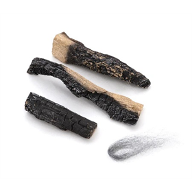 Decoratieve houtblokken voor biohaarden Planika LOGS SET AND GLOWING FIBRES