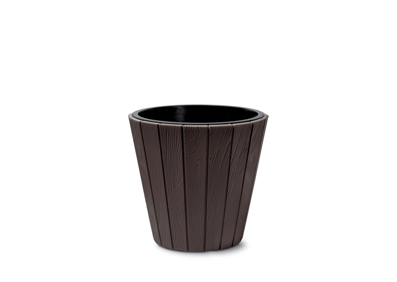 Bloempot WOODE - bruin Prosperplast DBWO400-R222