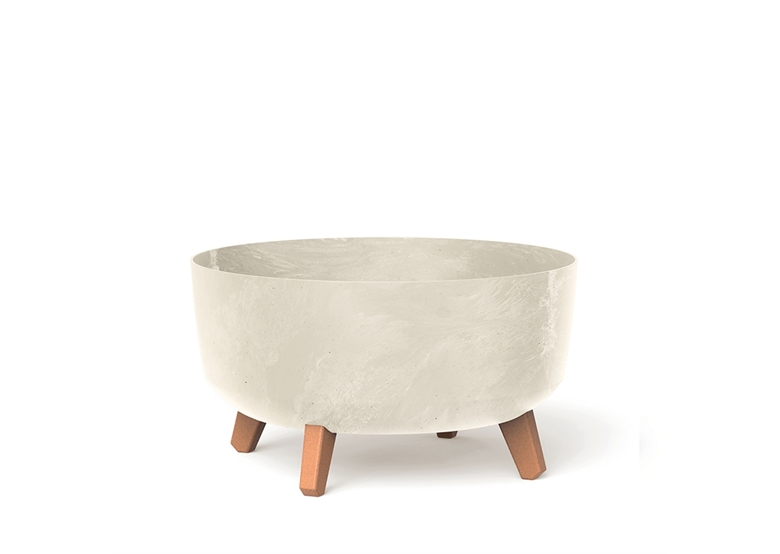 Bloempot GRACIA LOW BETON EFFECT - crèmekleur Prosperplast DGRL400LE-CY700