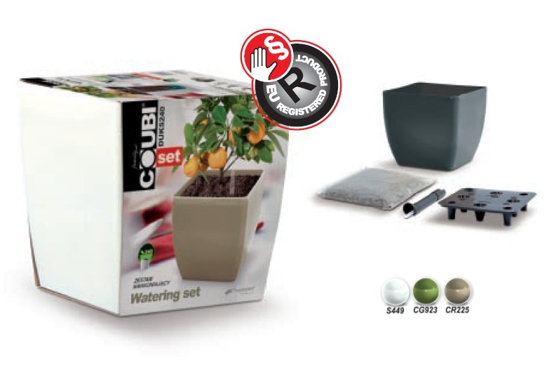 Bloempot 240 vierkant wit Prosperplast DUKS190