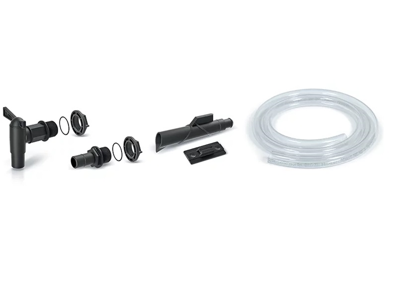 Set met kraan, uitloop en slang voor regenwatertank Prosperplast Icanset5