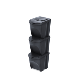 Afvalbak ECO SET3 - antraciet ECO Prosperplast IKWB25S3W-S433W