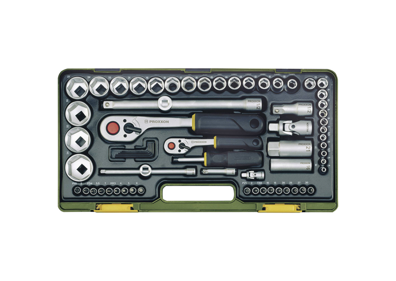 Dopsleutels 1/4", 1/2", set van 65 elementen Proxxon PR23286