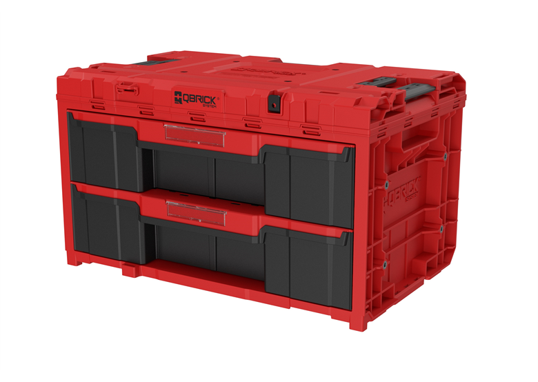 Gereedschapskist met laden Qbrick System ONE 2.0 DRAWER 2 TOOLBOX RED Ultra HD Custom