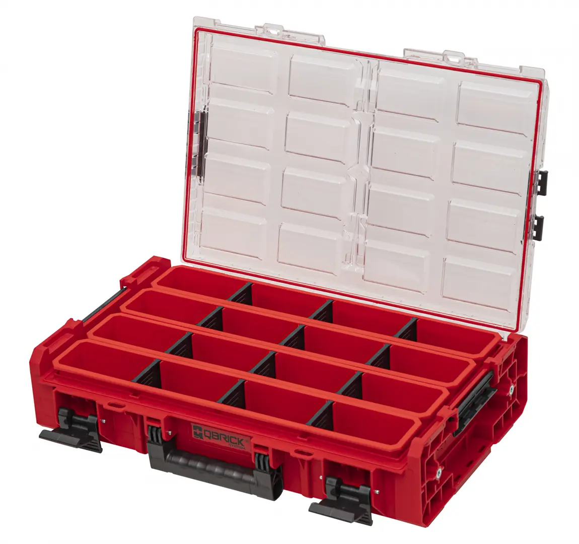 Organisator met extra lange bakken Qbrick System ONE 2.0 ORGANIZER XL LONG BIN RED Ultra HD
