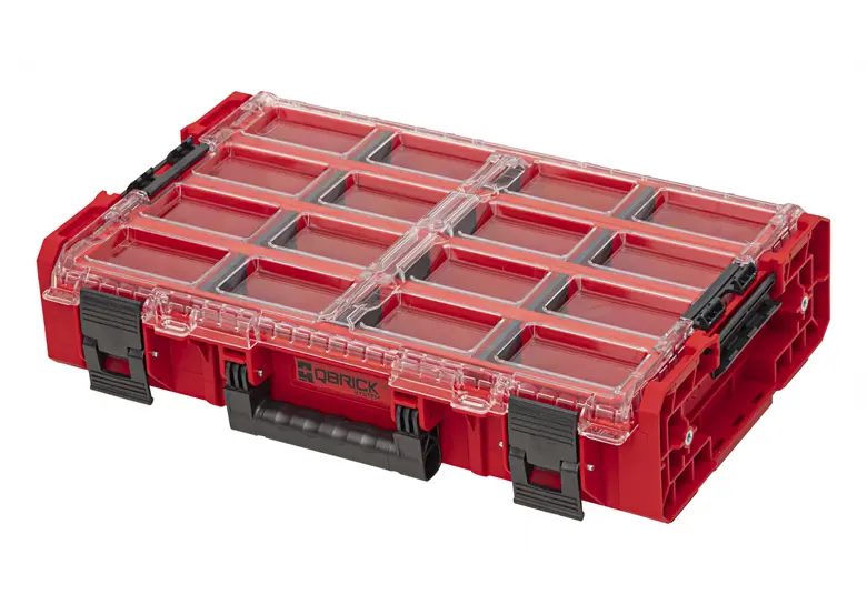 Organisator met extra lange bakken Qbrick System ONE 2.0 ORGANIZER XL LONG BIN RED Ultra HD