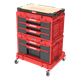 Ladeset op verrijdbaar platform Qbrick System ONE 2.0 WORKSHOP DRAWERS SET nr 5 RED Ultra HD Custom