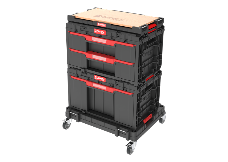 Ladeset op verrijdbaar platform Qbrick System ONE 2.0 WORKSHOP DRAWERS SET nr 6