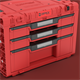 Gereedschapskist met laden Qbrick System PRIME DRAWER 3 TOOLBOX EXPERT RED Ultra HD Custom