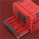 Gereedschapskist met laden Qbrick System PRIME DRAWER 4 TOOLBOX EXPERT RED Ultra HD Custom