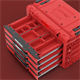 Gereedschapskist met laden Qbrick System PRIME DRAWER 4 TOOLBOX EXPERT RED Ultra HD Custom