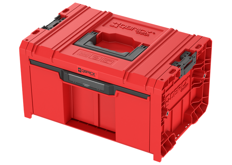 Gereedschapbox met lade Qbrick System PRO 2.0 DRAWER 1 TOOLBOX BASIC RED Ultra HD Custom