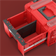 Gereedschapbox met lade Qbrick System PRO 2.0 DRAWER 1 TOOLBOX PROFI BASIC RED Ultra HD Custom
