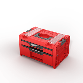 Gereedschapskist met laden Qbrick System PRO 2.0 DRAWER 2 TOOLBOX PROFI EXPERT RED Ultra HD Custom