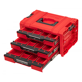Gereedschapskist met laden Qbrick System PRO 2.0 DRAWER 3 TOOLBOX EXPERT RED Ultra HD Custom