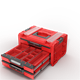 Gereedschapskist met laden Qbrick System PRO 2.0 DRAWER 3 TOOLBOX PROFI EXPERT RED Ultra HD Custom