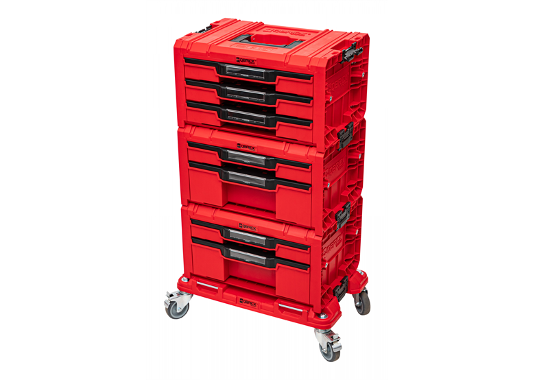 Ladeset op verrijdbaar platform Qbrick System PRO 2.0 DRAWER SET EXPERT RED Ultra HD