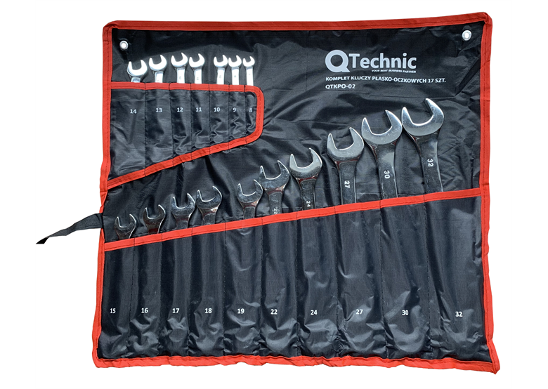 Ring-steeksleutels 17-delige Qtechnic Q-TECHNIK
