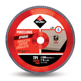Diamantzaagblad 200x25,4mm Rubi TPI 200 SUPERPRO