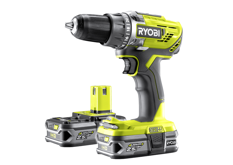 Boor-schroefmachine Ryobi ONE+ R18DD3-225S 2x2,5Ah
